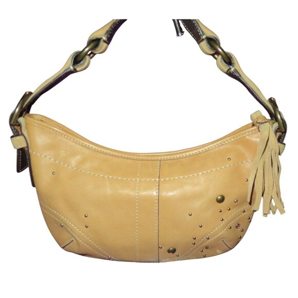 Coach 2005 Soho Studs & Swarovski Crystal Distressed Vachetta Leather Demi Bag - Picture 2 of 13